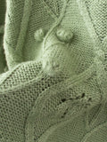 Suéter de cuello alto con empalme de manga farol Lingge