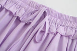 Jupes plissées à taille élastique à lacets Mini robes