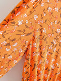 Gland Laçage Taille Élastique Floral Maxi Robes