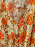Robes longues florales à taille élastique avec cordon de serrage