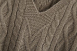 Suéteres de punto con cuello en V y patrón de rombos