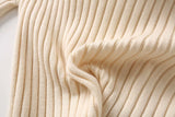 Fur Collar Sleeve Single-breasted Vintage Stripe Cardigan