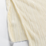 Camisa plisada de solapa beige Pantalones sueltos Conjunto de dos piezas de manga larga