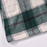 Contrast Single-breasted Plaid Coat Outerwear