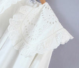 Lace Peter Pan Collar Single-breasted Shirts Blouses