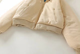 Abrigo extragrande con capucha de dos lados en color de contraste
