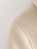 Pile Collar Elegant Button Shawl Cape Outerwear