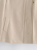 Pile Collar Elegant Button Shawl Cape Outerwear