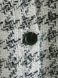 Manteau contrasté en laine à boutonnage simple 