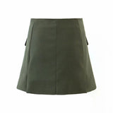 Pile Collar Lapel Blazer Skirt Two-piece Set