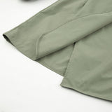 Minivestidos con escote en V y cintura alta con mangas acampanadas Verde