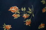 Splicing High Wait Floral Zipper Midi Robes Rouge