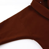 Woolen Lace-up Blazers Outerwear Skirt Midi Dresses Two-piece Set