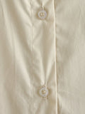 Button Pleated Splicing Folds Shirts Mini Dresses