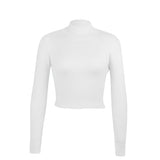 High Collar Bow Knot Backless Knit Sweaters White