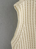 High Heap Collar Knit Vest Sweaters