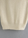 High Heap Collar Knit Vest Sweaters