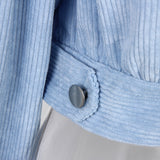 Corduroy Lantern Sleeve Single-breasted Lapel Cardigans Outerwear