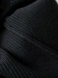 V-neck Knit Lace-up Sweaters Midi Dresses