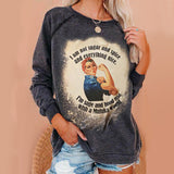 Round Neck Floral T-Shirts Blouses Sweatshirts