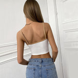 Strappy Strapless Shirts Crop Tops Camis Tank Tops