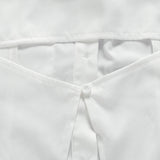 Hollow-out Pile Collar Single-breasted Halter Shirts