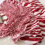 Fashion Warm Leopard Silk Scarf Shawl Wrap for Women Ladies Girls 90x180