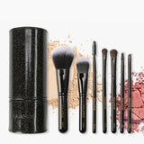 7 Makeup Brushes Set With Diamond Brush Bucket Foundation Blush Beauty Tool