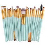 20pcs/Set Pinceles de maquillaje Eyeshadow Eyeliner Kit Eyelash Brush