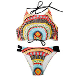 Sexy Halter Bohemian Print Bikini Sets