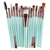 15pcs Makeup Brushes Eyebrow Eyeshadow Eyeliner Kit Eyelash Brush