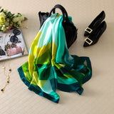 Bufanda sedosa Vogue para mujer, chal floral ligero, bufanda de vacaciones, bufandas de regalo para mujer