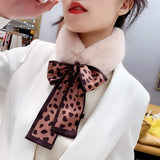 Écharpe Vogue en peluche à imprimé léopard pour femme 