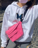 Round Neck Butterfly Embroidery Shirts Blouses Hoodies Sweatshirts