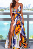 Sexy Sling Colorful Floral Evening Party Maxi Dresses