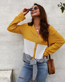 Women's Casual V-neck Single-Breasted Cardigan Sweater