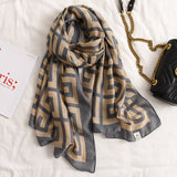 Letter Supre GG Casual Silkly Scarf for Women Long Scarves Women