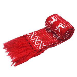 Christmas Elk Snowflake Knitting Scarf Casual Travel Warm Couple Scarves Shawls