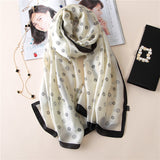 Vogue Silky Foulard pour femme Léger Châle Wraps Holiday Scarf Gift Scarves Women