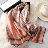 Elegant Print Silk Scarf Silky Shawl Wrap for Women Ladies Girls 90x180