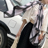 Foulard châle simple et élégant en dentelle de soie pour femme, dames, filles 90 x 180