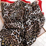Bufanda sedosa con estampado de leopardo para mujer Bufandas Mujer