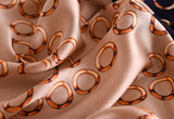 Écharpe longue en soie à contraste de mode pour femme, fille, 90 x 180