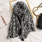 Letter Supre GG Casual Silkly Scarf for Women Long Scarves Women