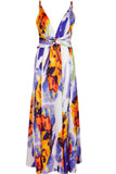 Sexy Sling Colorful Floral Evening Party Maxi Dresses