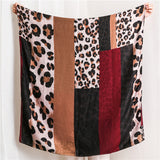 Chal de bufanda con estampado de leopardo para mujeres, damas y niñas