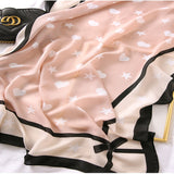 Écharpe châle en coton avec nœud papillon et rosette à la mode élégante pour femme, fille, 90 x 180