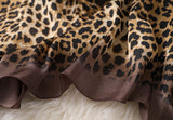 Bufanda de felpa con estampado de leopardo Infinity para mujer