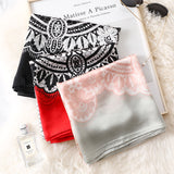 Elegant Fashion Print Silk Scarf Shawl Wrap for Women Ladies Girls 90x180