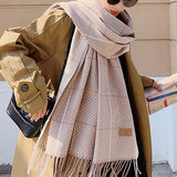 Bufanda cálida Cachemira Gruesa Chal Wrap para Mujeres Damas Niñas 70x200